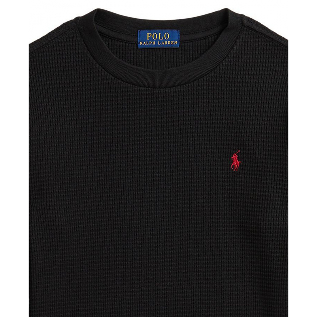 'Waffle-Knit Cotton Long-Sleeve T-Shirt' pour Garçons