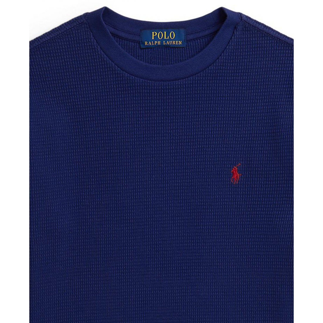 'Waffle-Knit Cotton Long-Sleeve T-Shirt' für Jungen