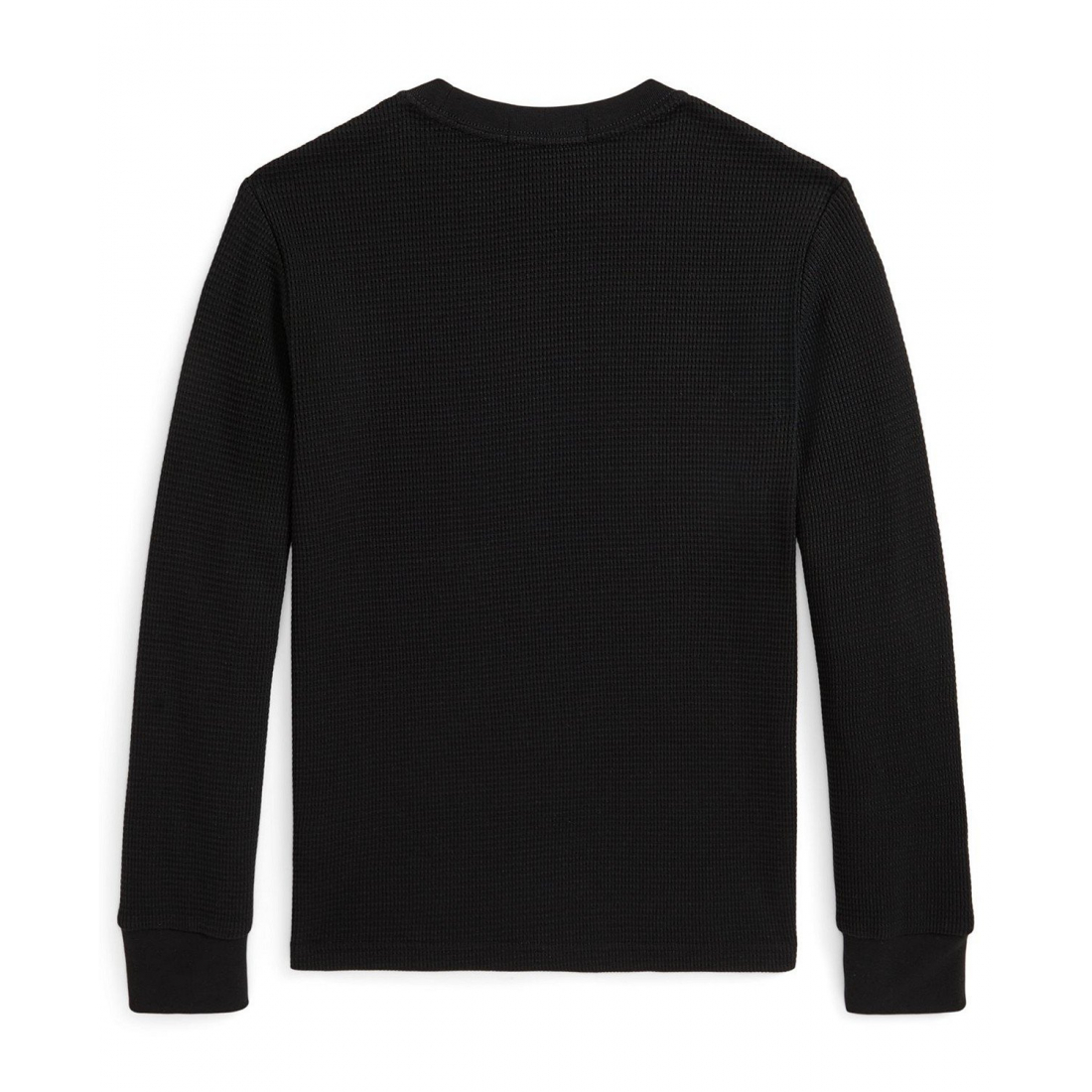 'Waffle-Knit Cotton Long-Sleeve T-Shirt' für Jungen