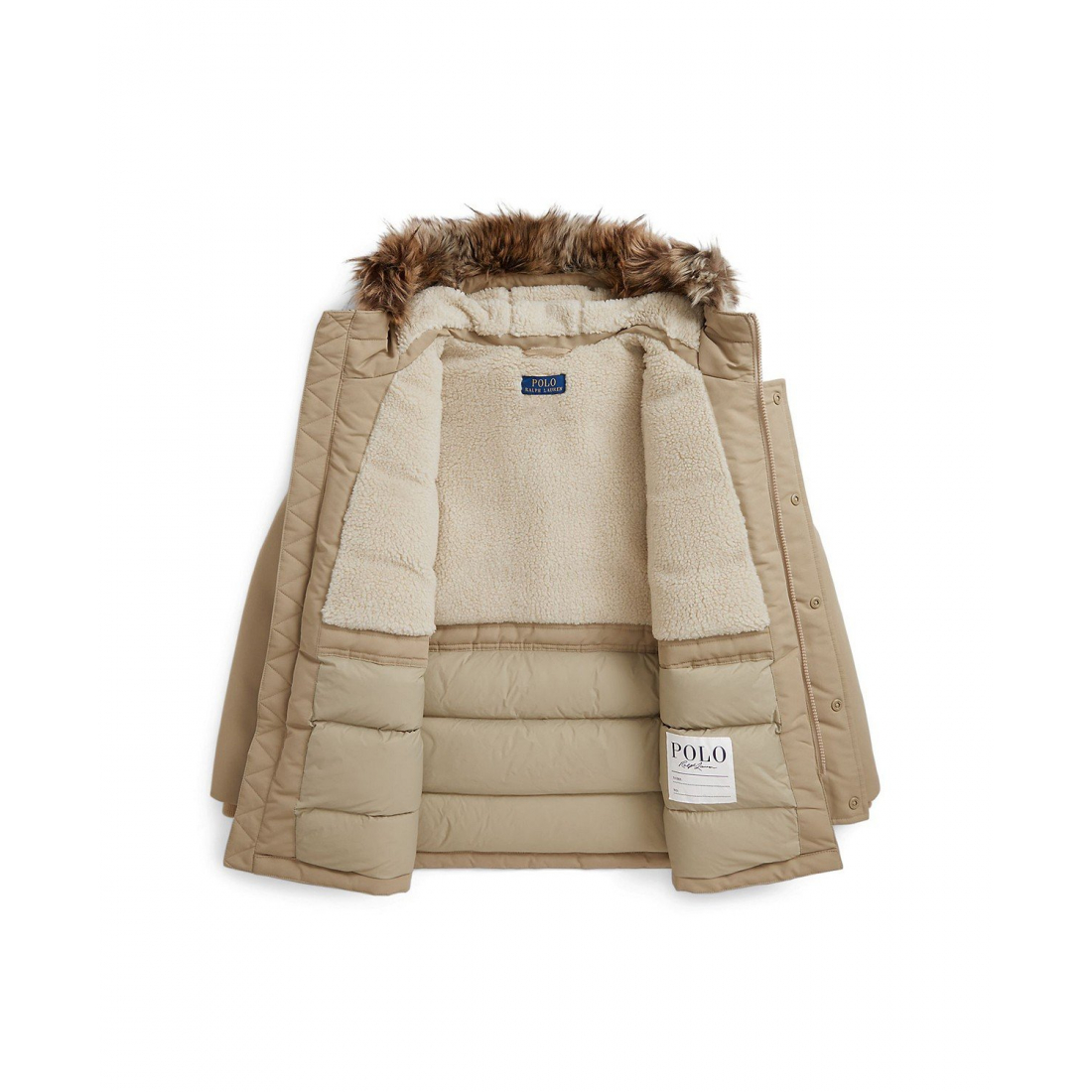 'Faux-Fur-Trim Down Parka' pour Garçons