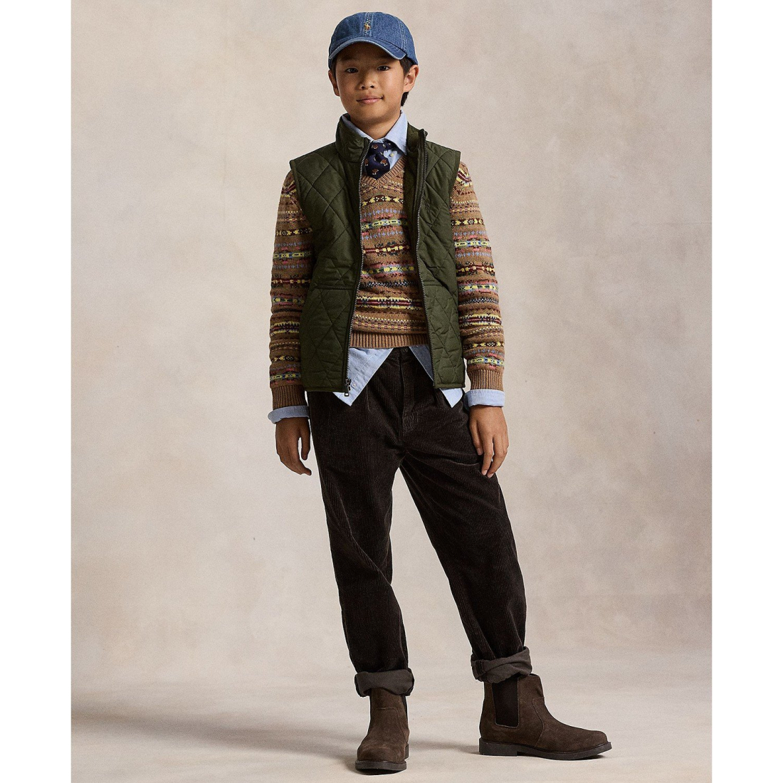 'Fleece-Lined Quilted Vest' pour Garçons