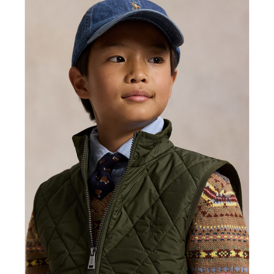 'Fleece-Lined Quilted Vest' pour Garçons