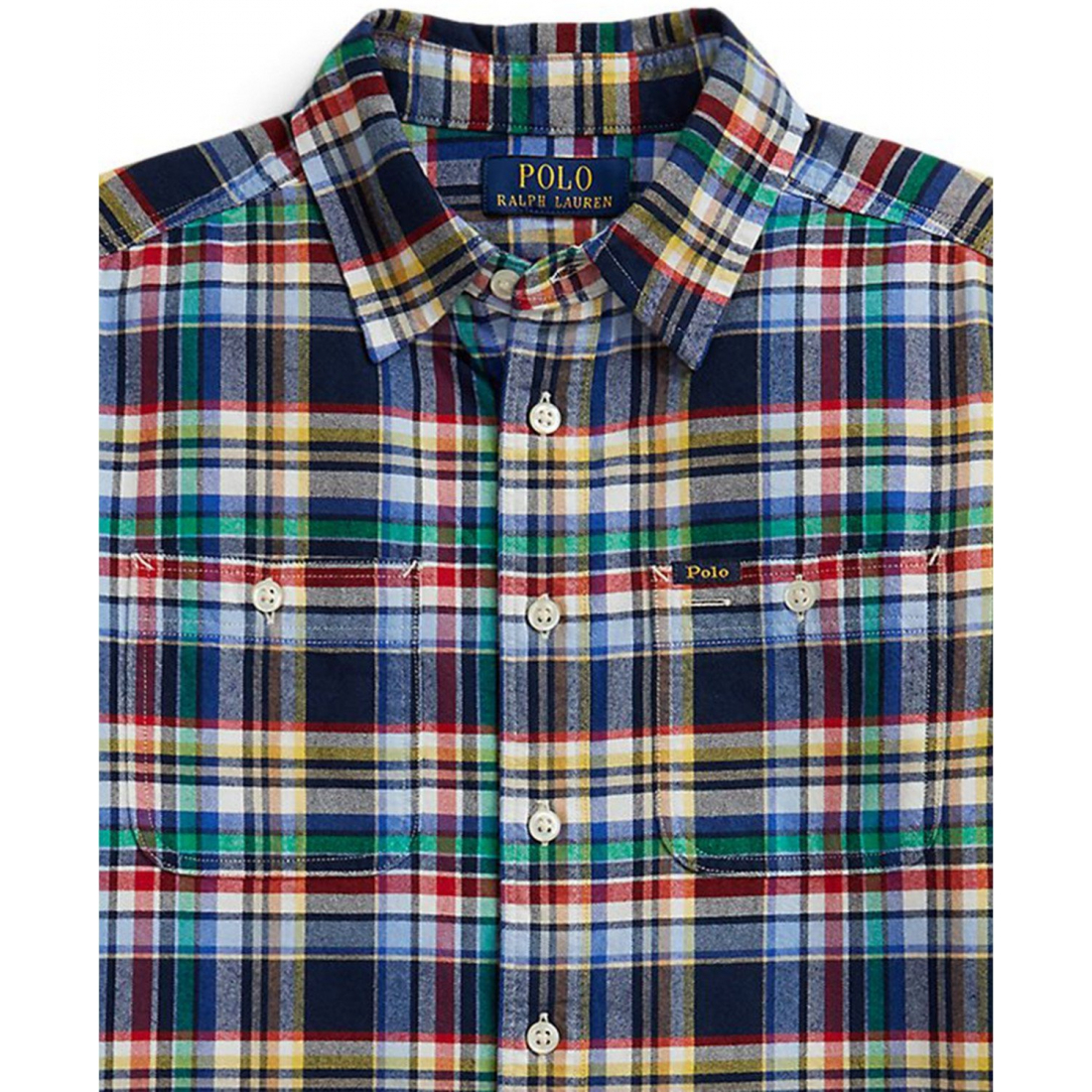 'Plaid Brushed Cotton Oxford Shirt' für Jungen