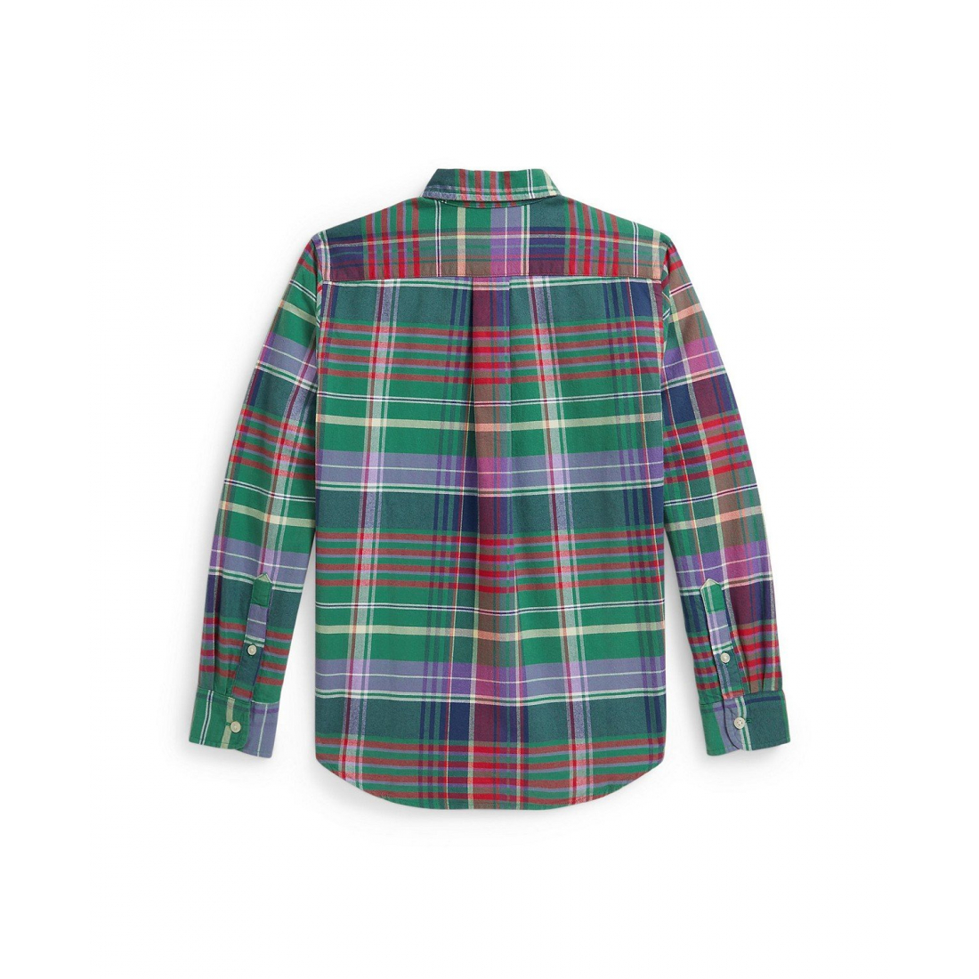 'Plaid Brushed Cotton Oxford Shirt' pour Garçons