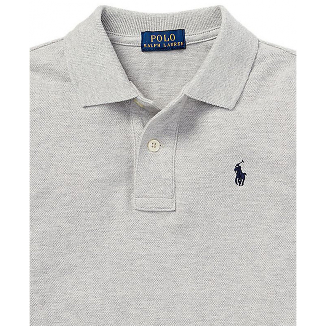 'Cotton Mesh Long Sleeve Polo Shirt' pour Garçons