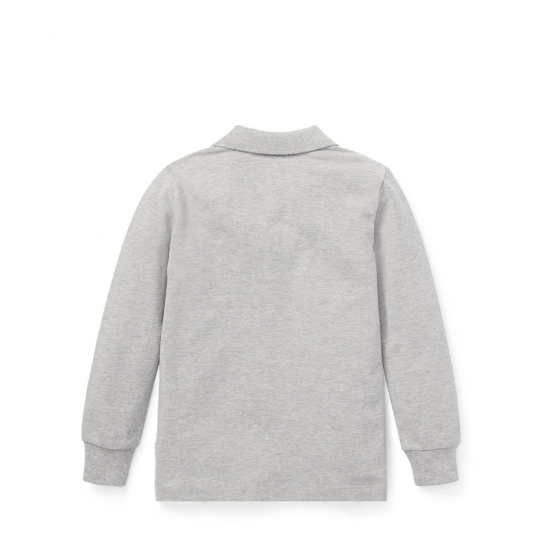 'Cotton Mesh Long Sleeve Polo Shirt' pour Garçons