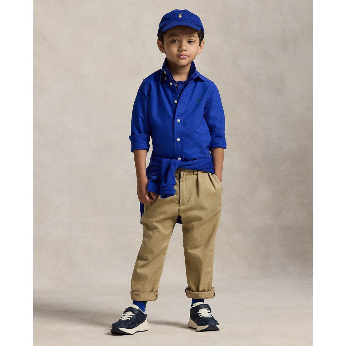 'Garment-Dyed Cotton Oxford Shirt' für Jungen