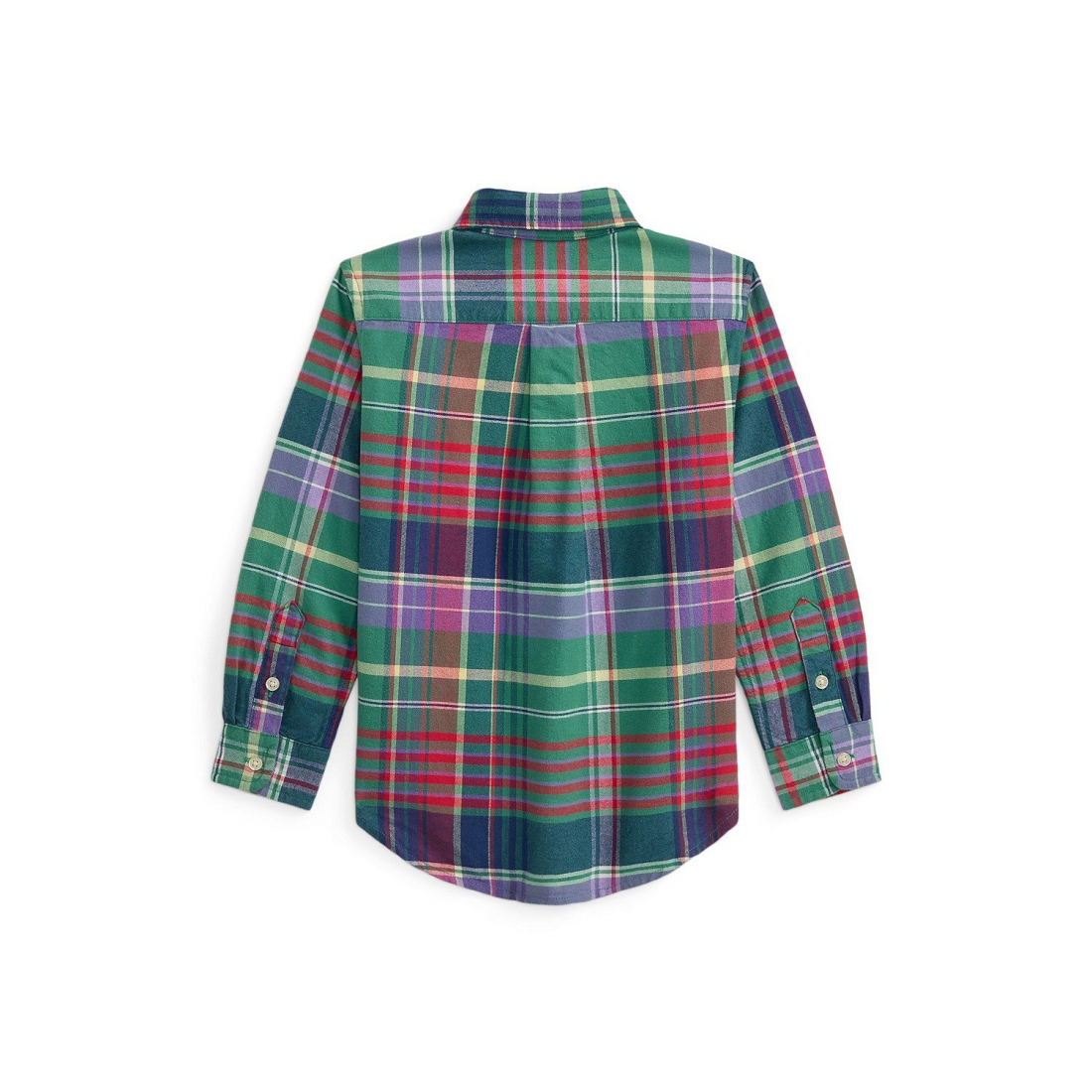'Plaid Brushed Cotton Oxford Shirt' für Jungen