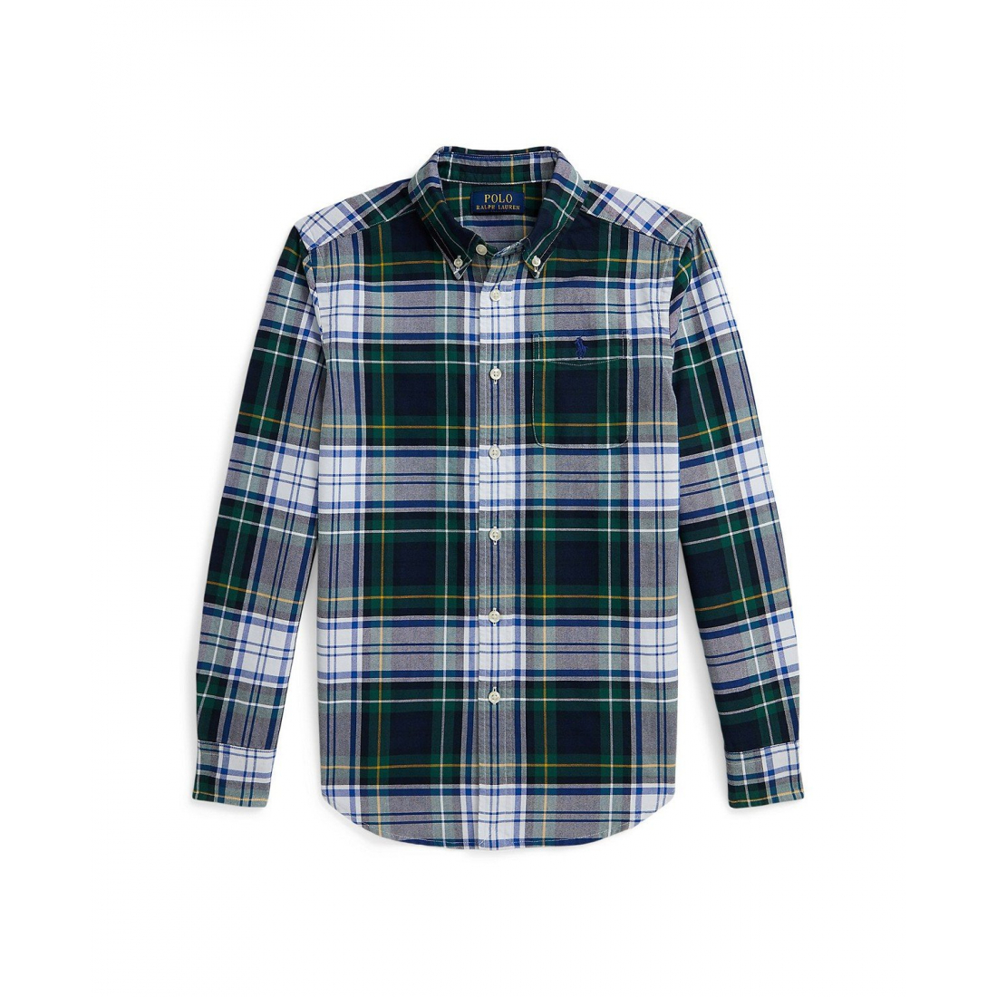 'Plaid Long Sleeve Oxford Shirt' für Jungen