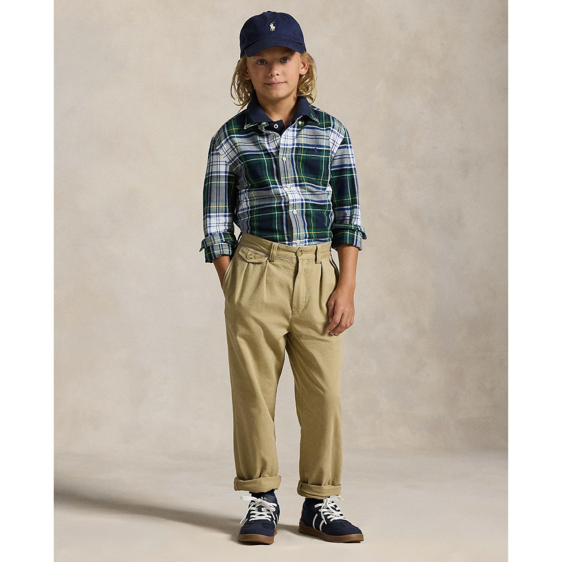 'Plaid Long Sleeve Oxford Shirt' für Jungen