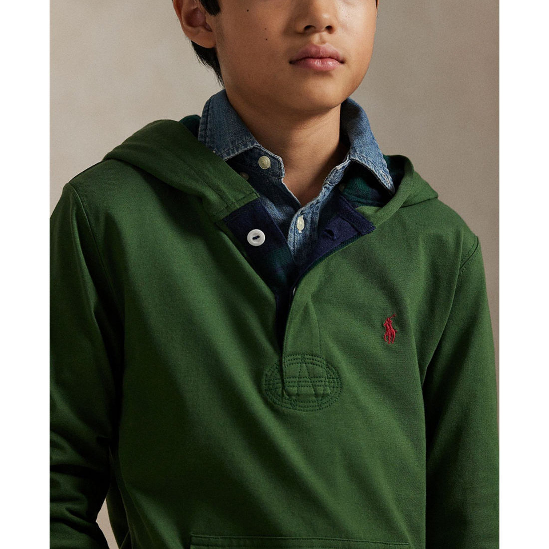'Hooded Long Sleeve Rugby Sweatshirt' pour Garçons