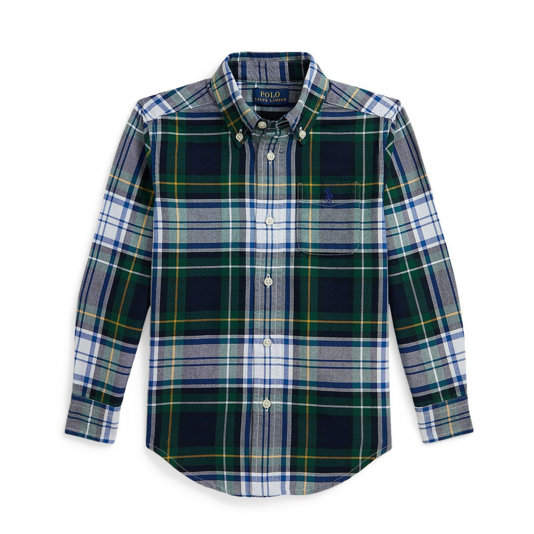 'Plaid Cotton Oxford Shirt' für Jungen