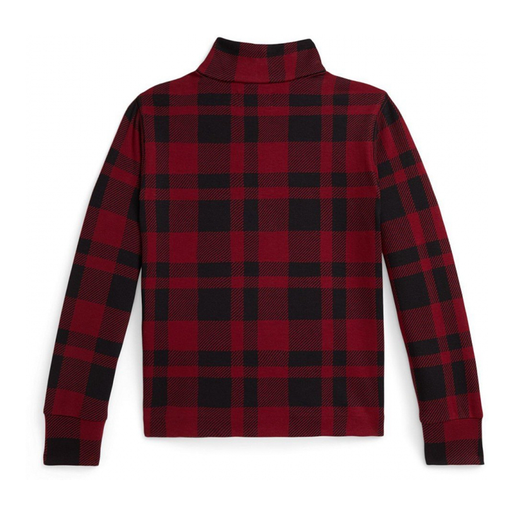 'Plaid Cotton Interlock Pullover' für Jungen