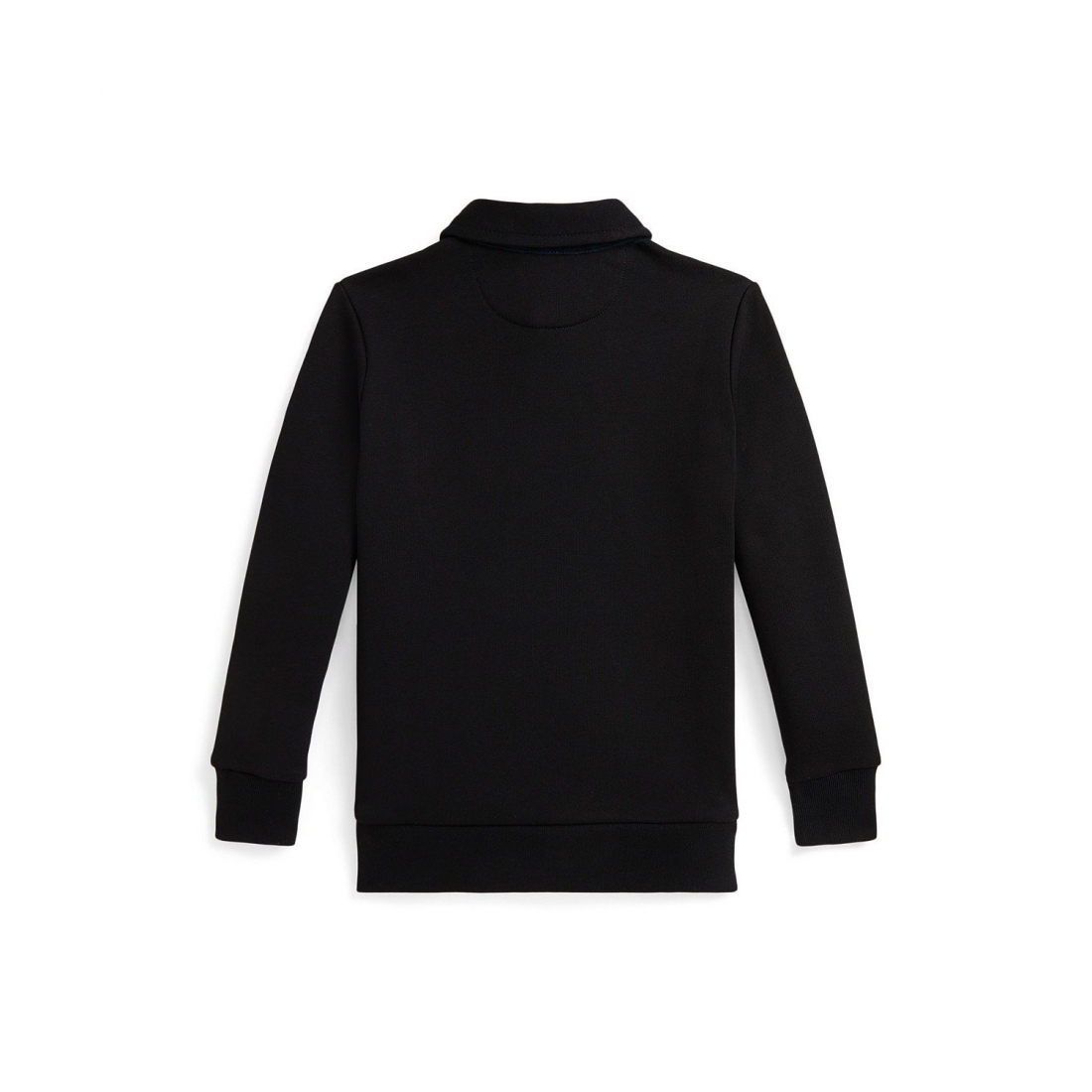 'Plaid-Trim Fleece Polo-Collar Sweatshirt' pour Garçons