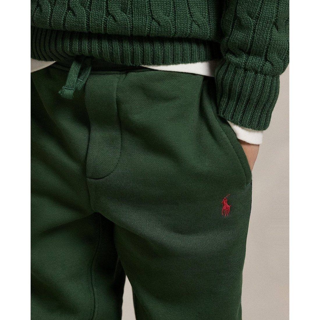 'Plaid-Trim Fleece Jogger Pant' pour Garçons