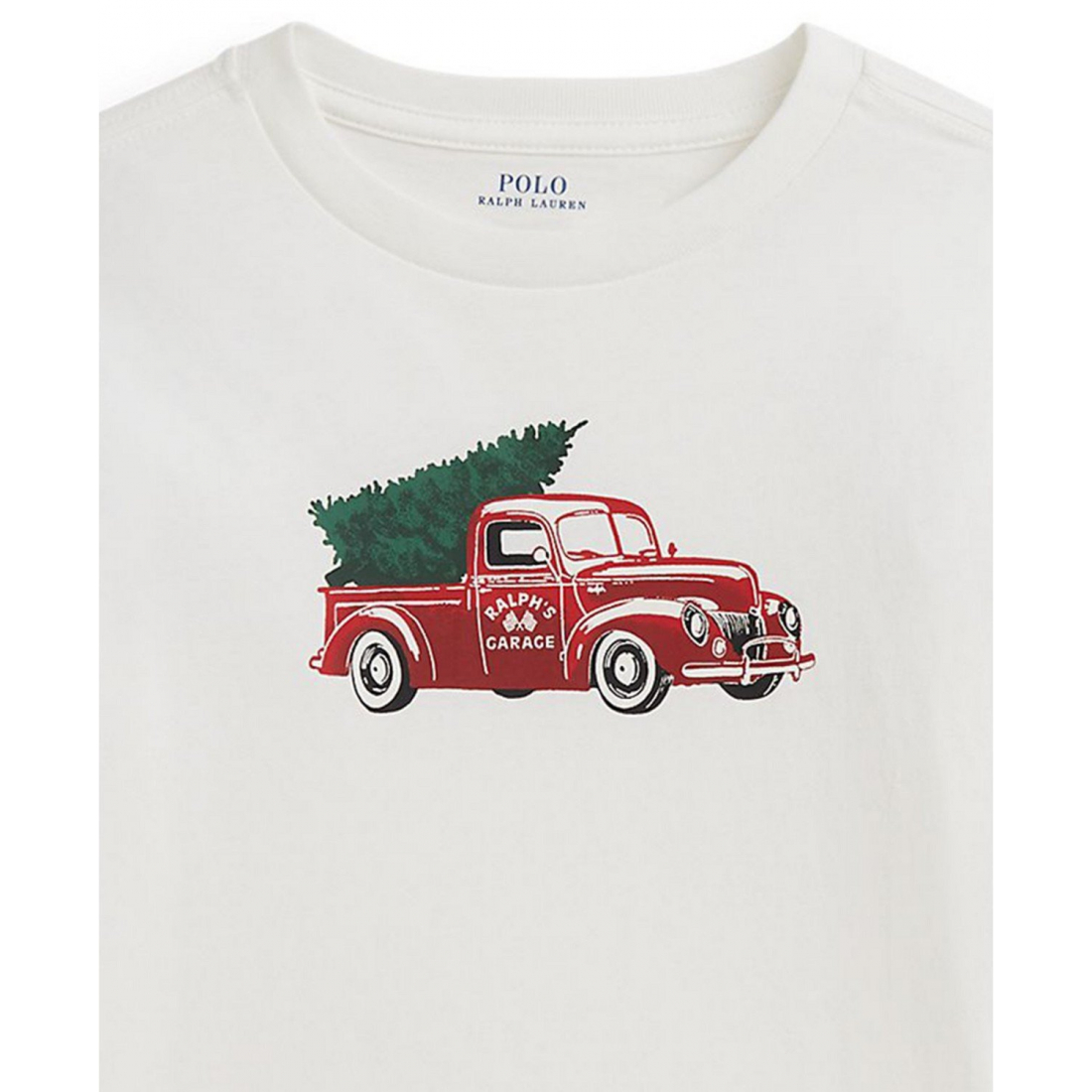 'Truck-Print Cotton Long-Sleeve T-Shirt' pour Garçons