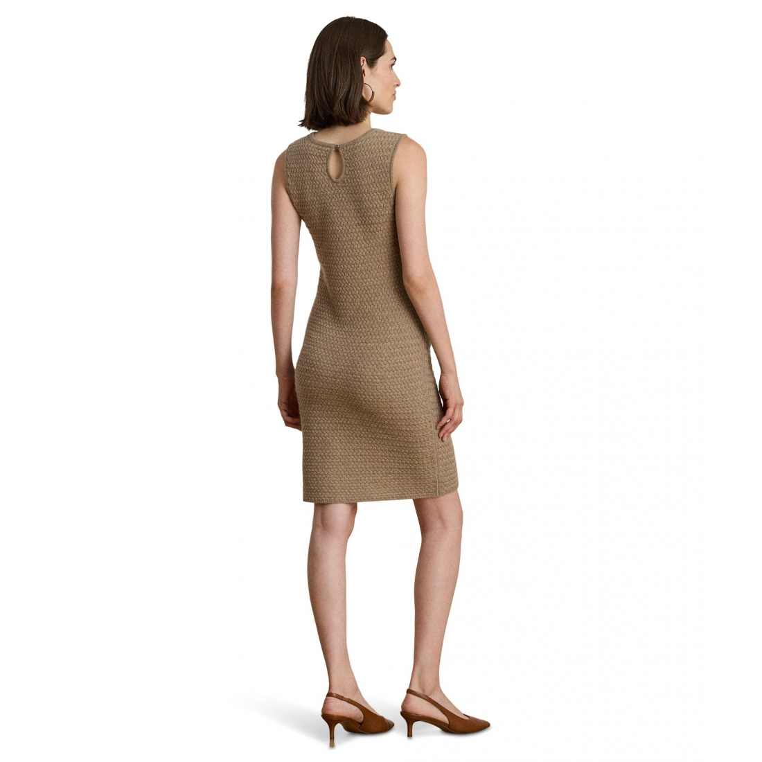 'Basket-Weave Sleeveless Sweater Dress' pour Femmes