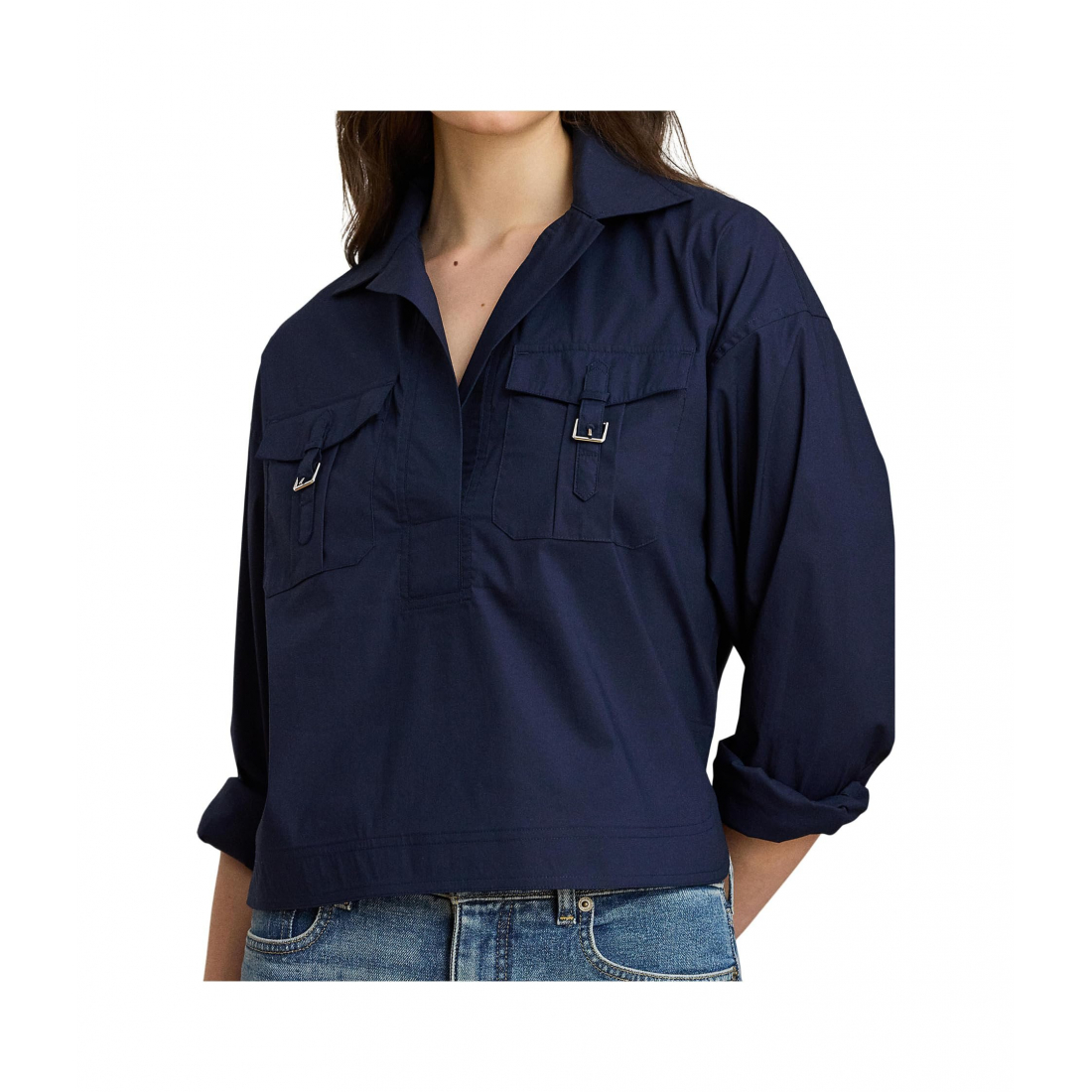 Women's 'Buckle-Trim Cotton-Blend Shirt'