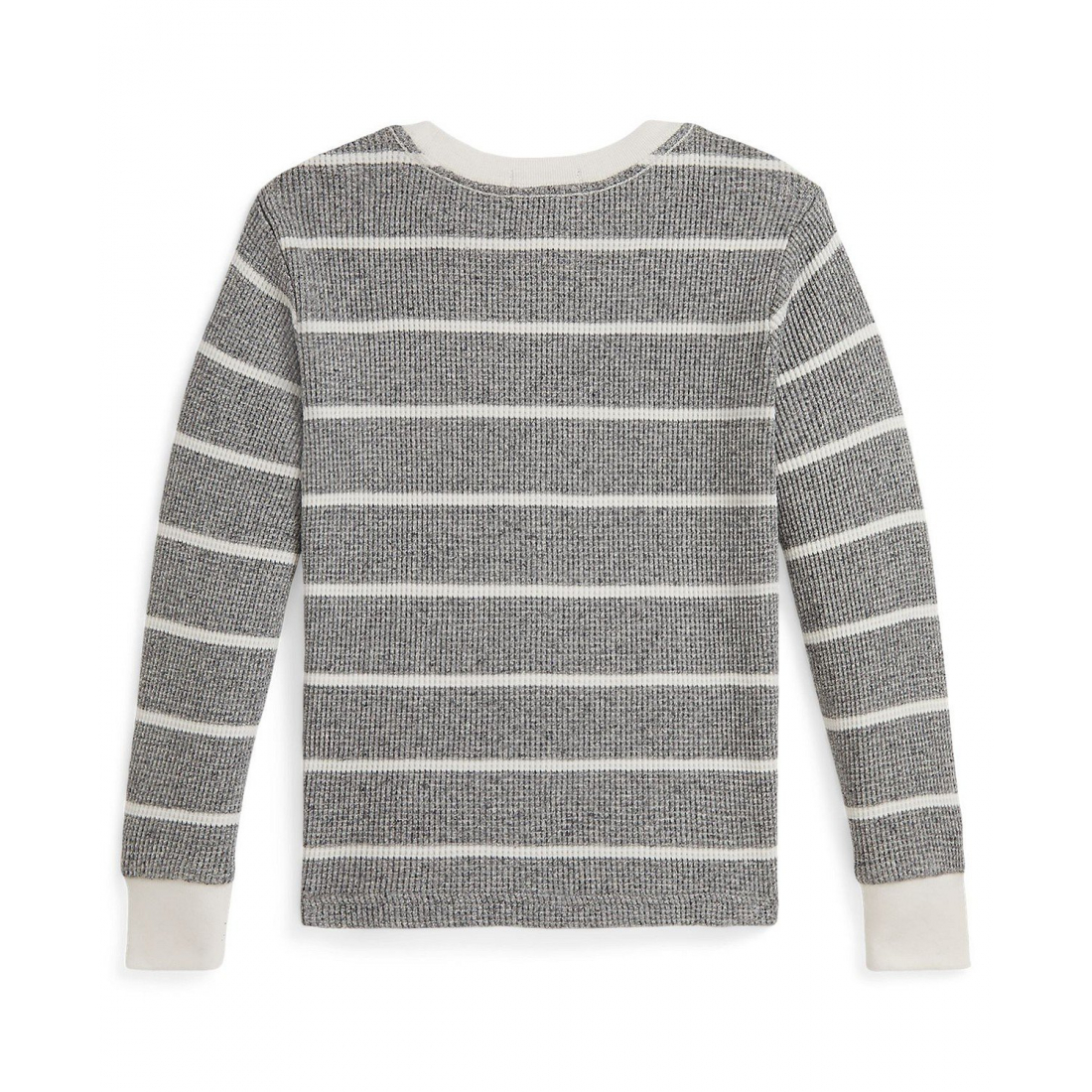'Striped Waffle Cotton Long-Sleeve T-Shirt' pour Garçons