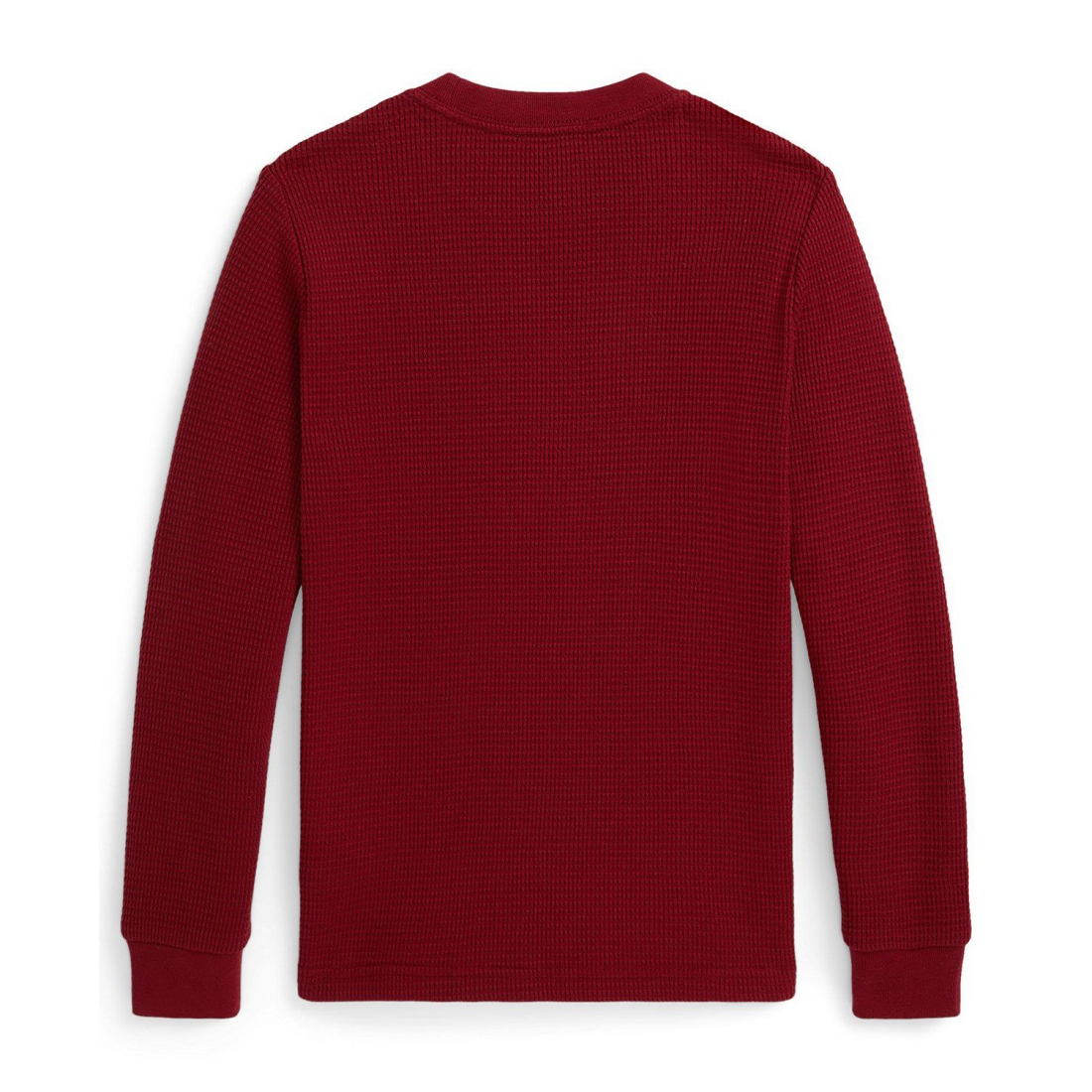 'Waffle-Knit Cotton Long-Sleeve T-Shirt' für Jungen