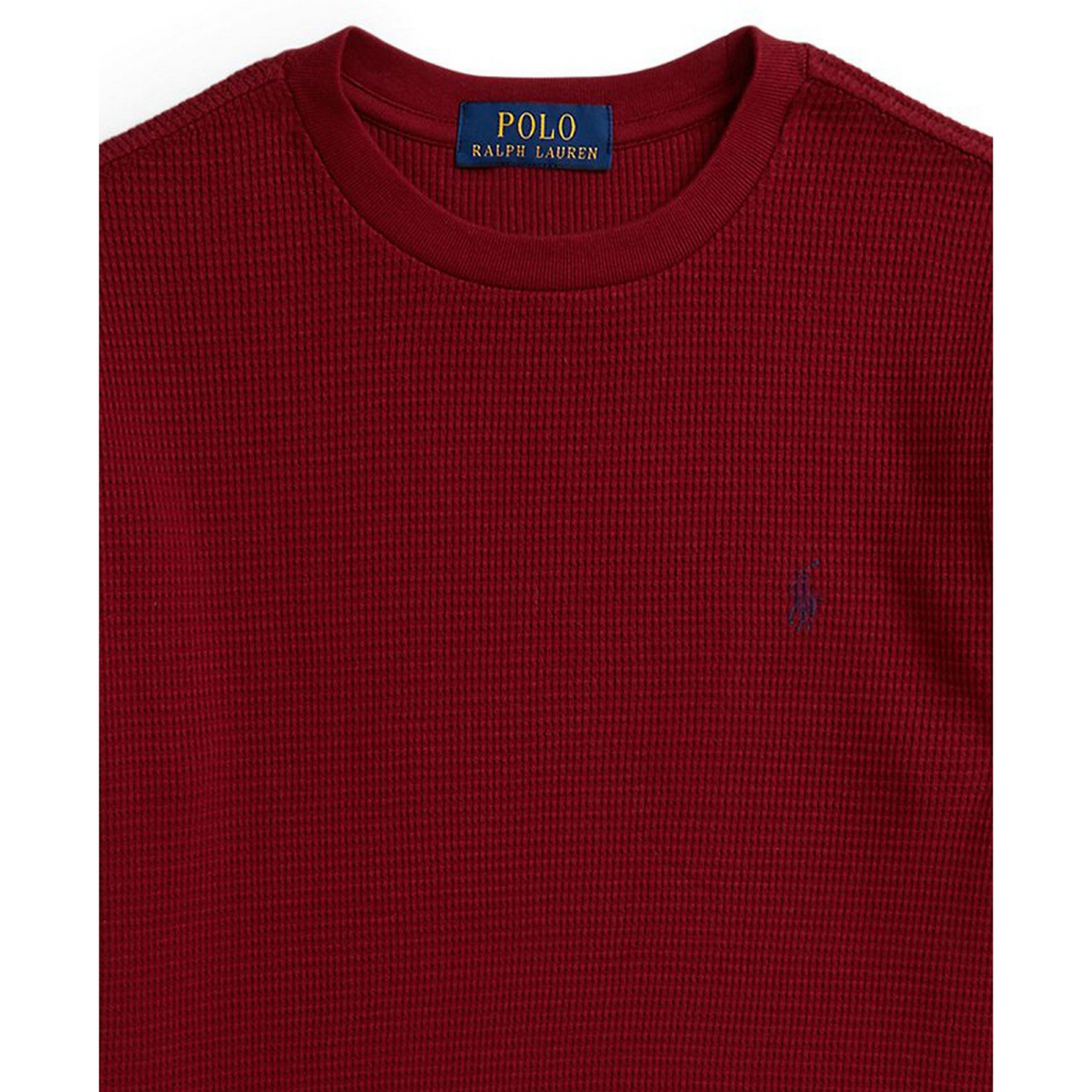 'Waffle-Knit Cotton Long-Sleeve T-Shirt' für Jungen