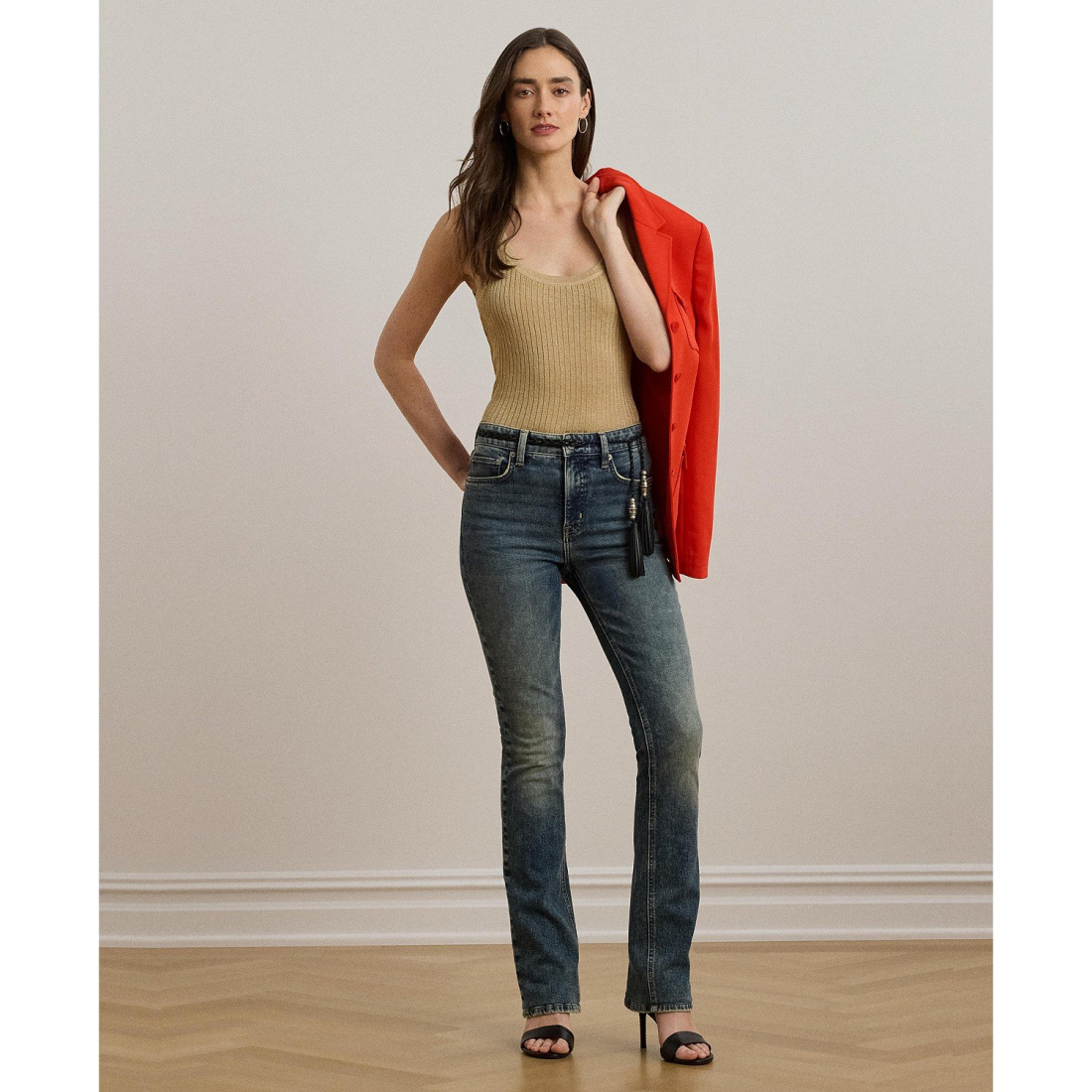 Women's 'Rib-Knit Linen-Blend Sweater Tank Top'