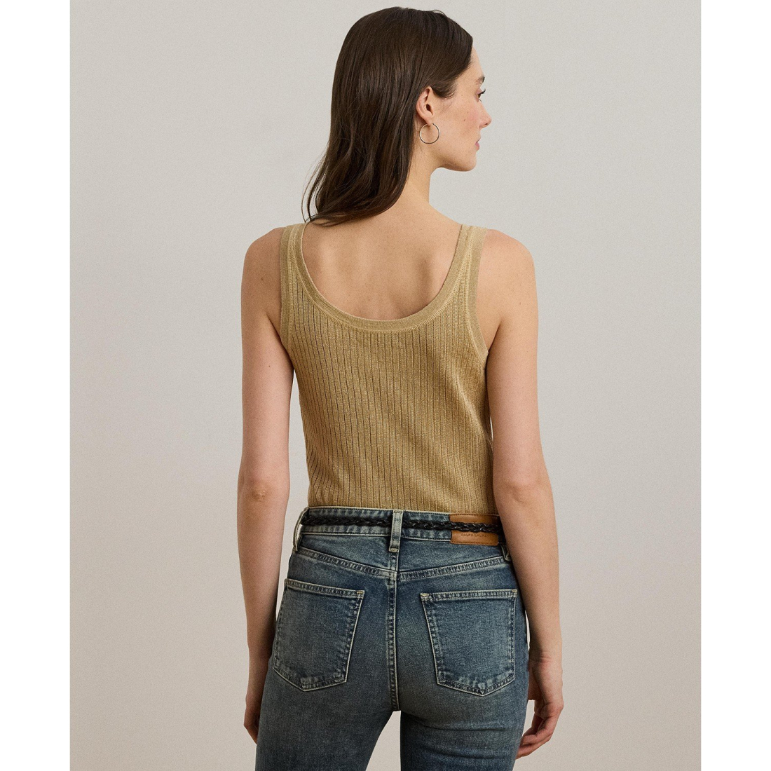 Women's 'Rib-Knit Linen-Blend Sweater Tank Top'