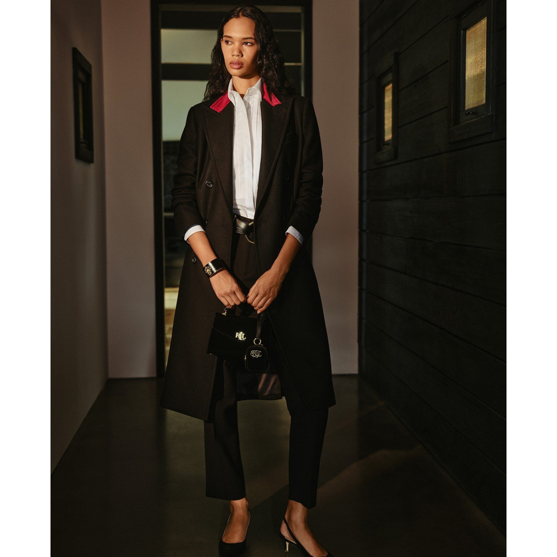 'Knee Patch Detail High Rise Pants' pour Femmes