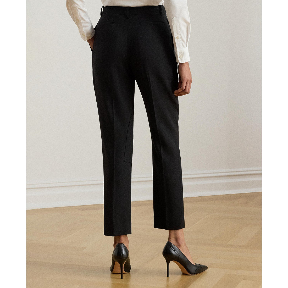 'Knee Patch Detail High Rise Pants' pour Femmes