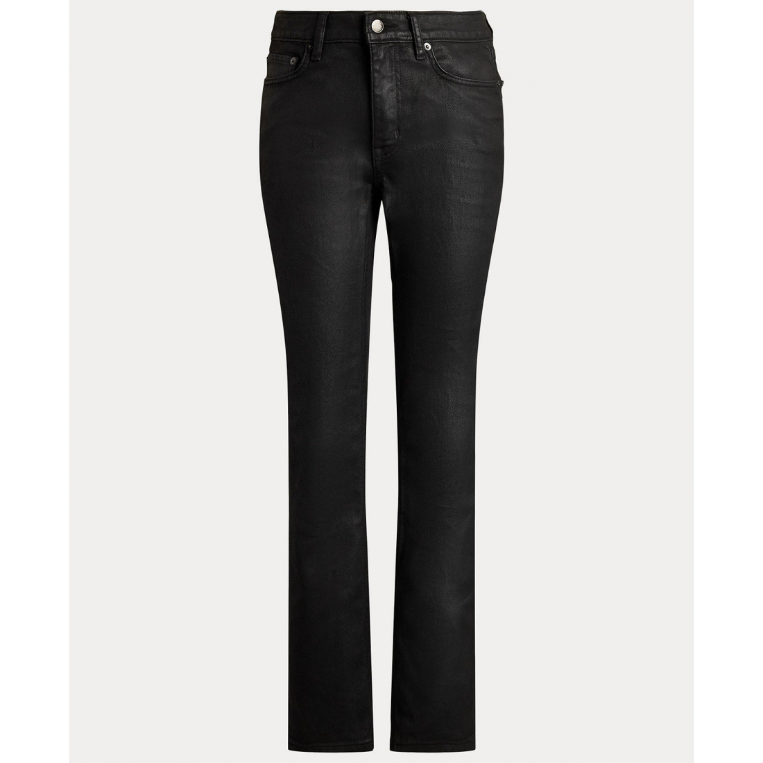 'Coated Straight Ankle Jeans' pour Femmes