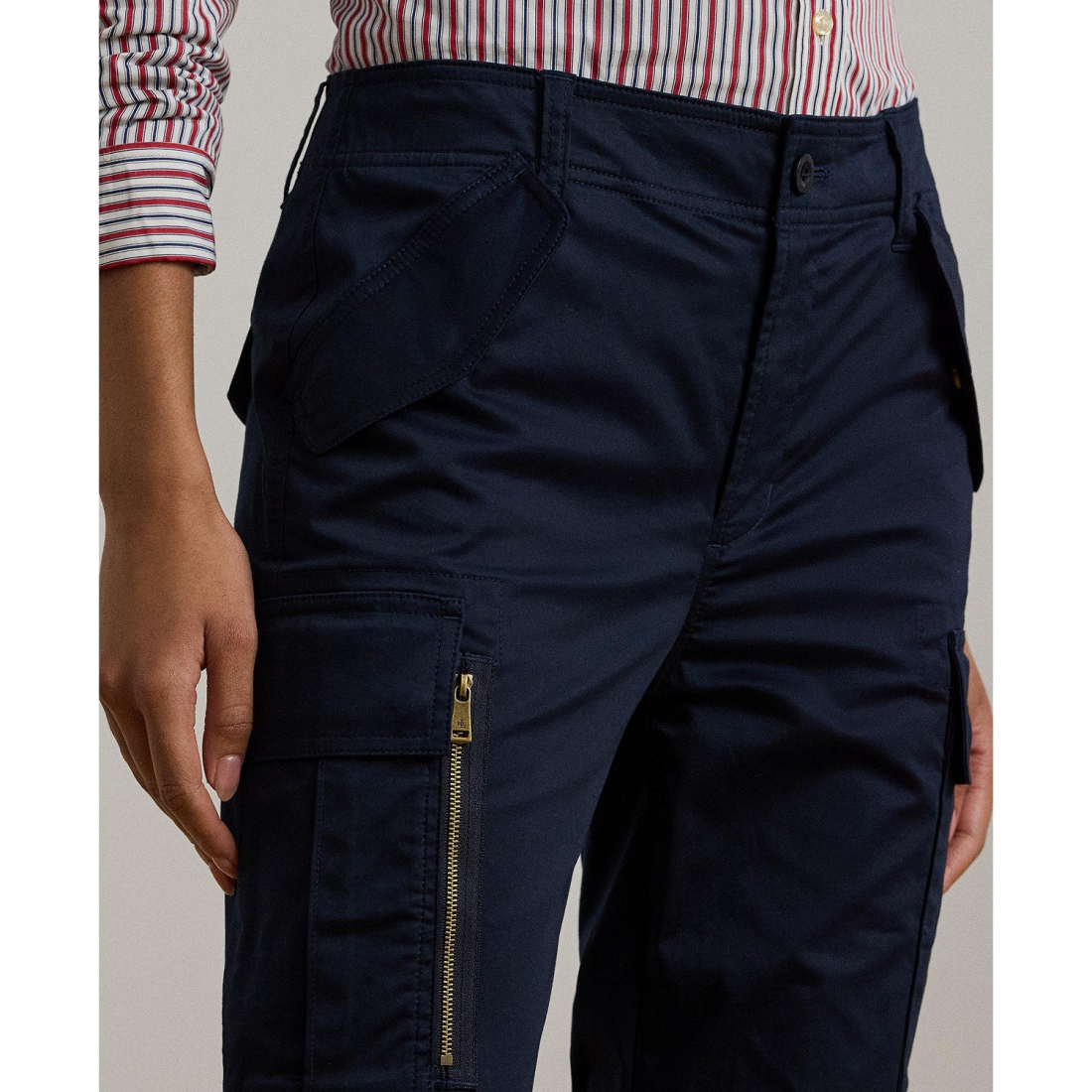 'Cotton Sateen Cargo Pant' pour Femmes