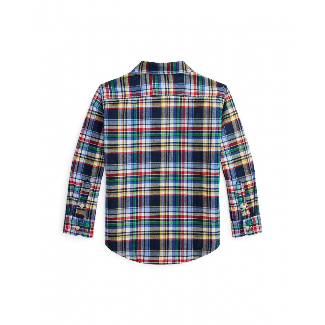 'Plaid Brushed Cotton Oxford Shirt' pour Garçons