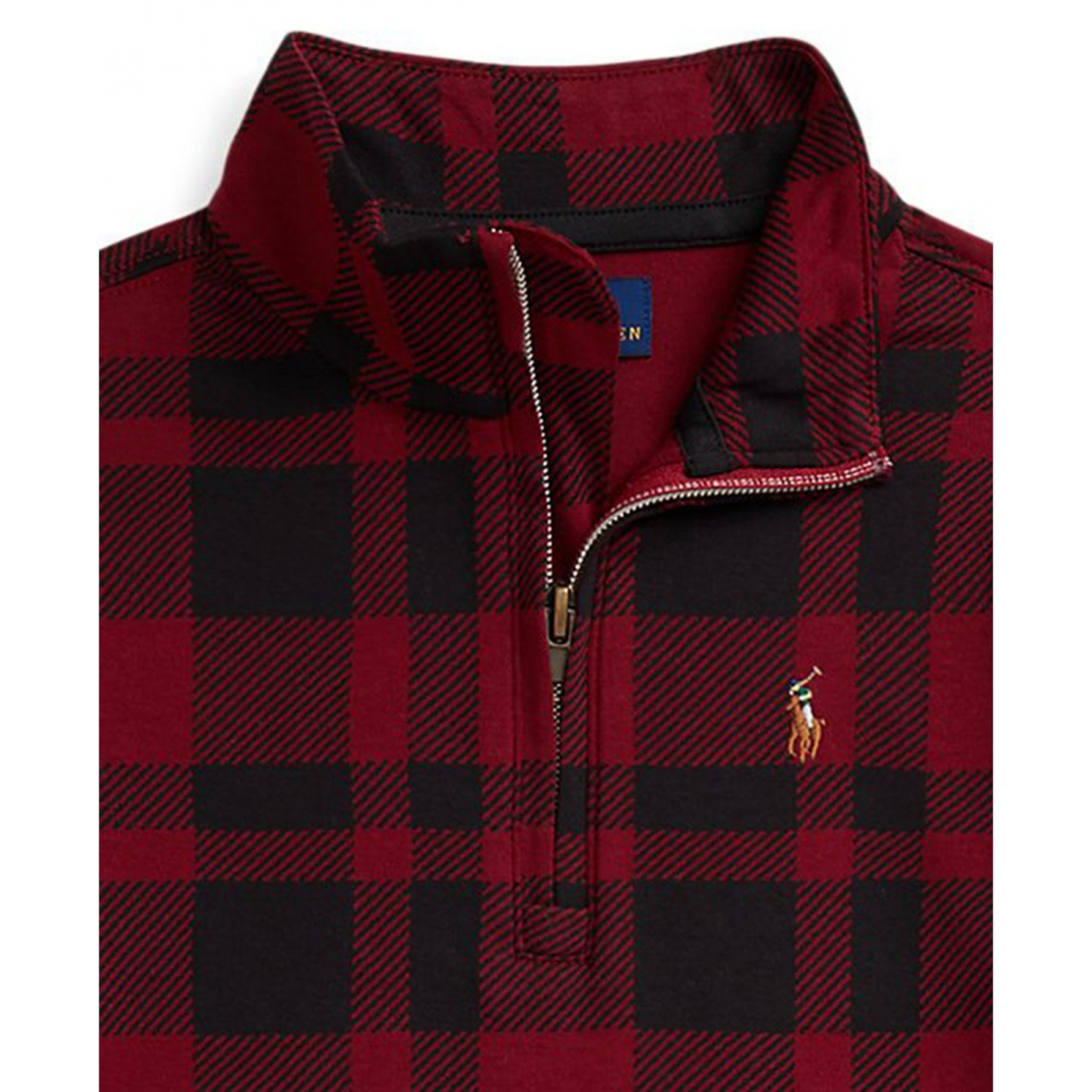 'Plaid Cotton Interlock Pullover' für Jungen