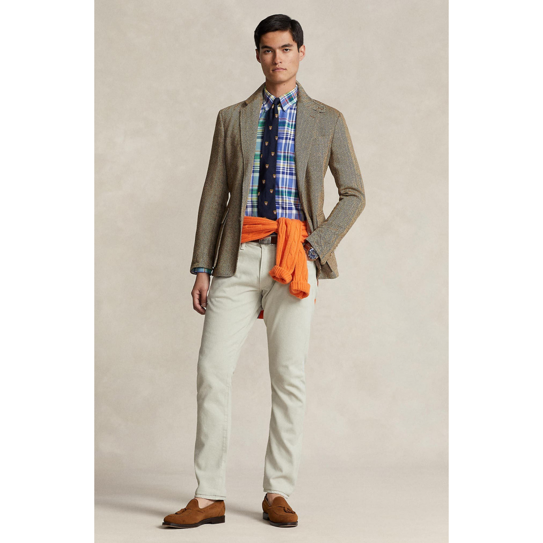 'Plaid Button-Down Oxford Shirt' pour Hommes