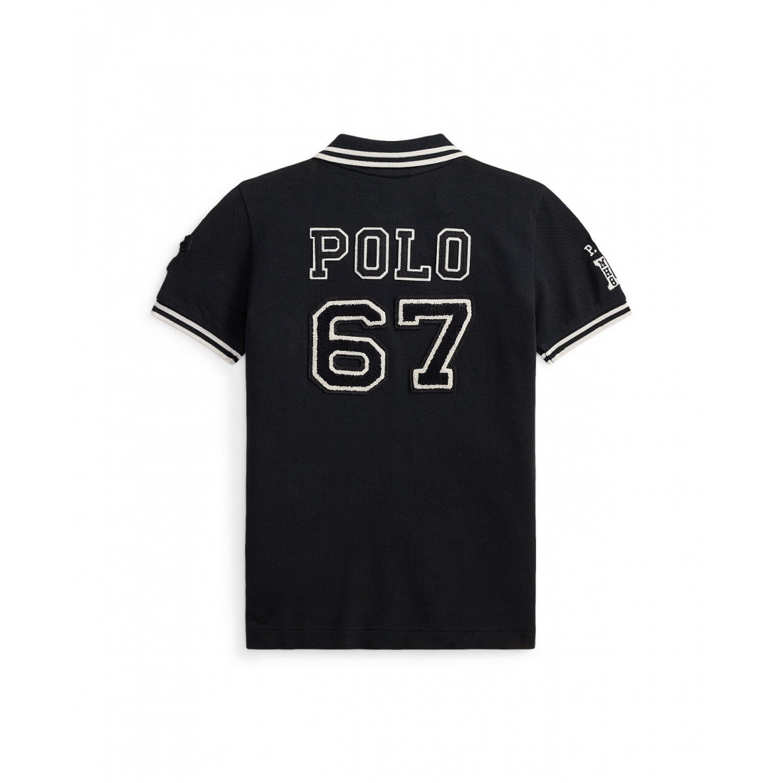 'Cotton Mesh Graphic Polo Shirt' pour Garçons