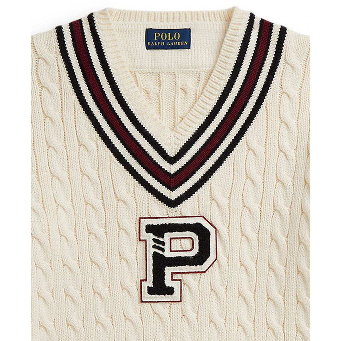 'Stripe Detail Cricket Sweater' pour Garçons