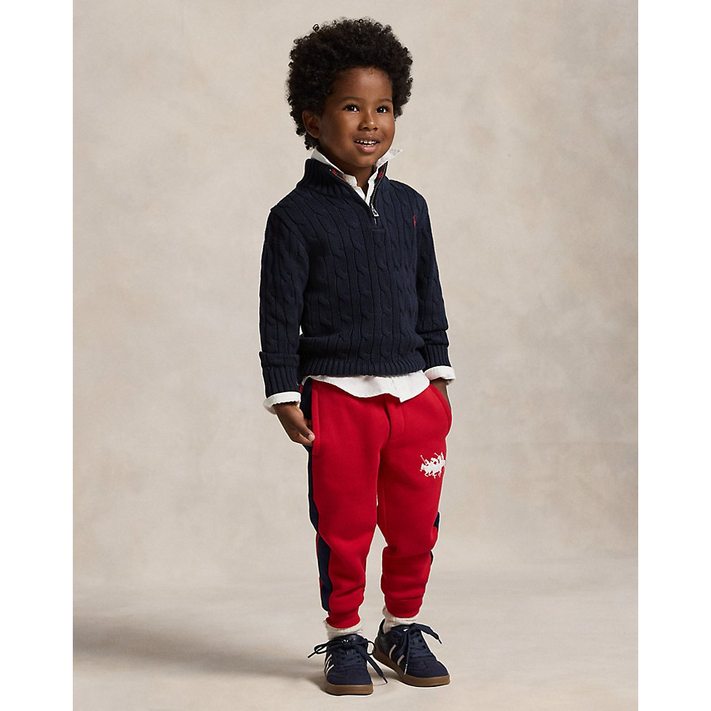 'Cable-Knit Cotton Quarter-Zip Sweater' für Jungen