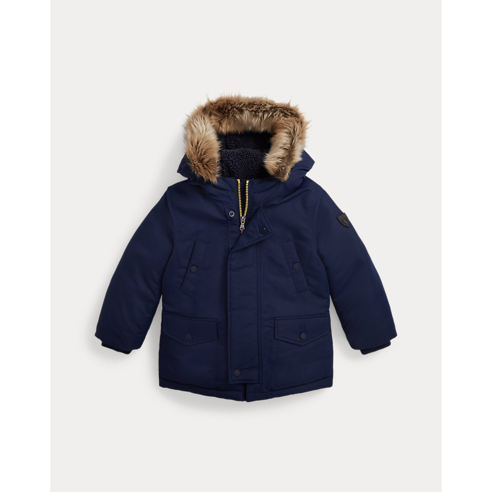 'Faux-Fur-Trim Down Parka' pour Garçons