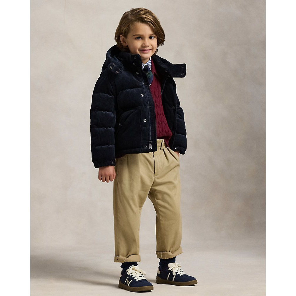 'Convertible Corduroy Down Jacket' pour Garçons