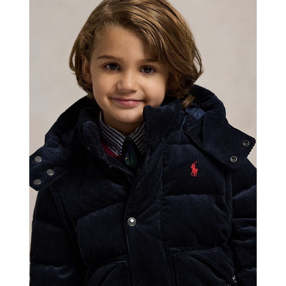 'Convertible Corduroy Down Jacket' pour Garçons