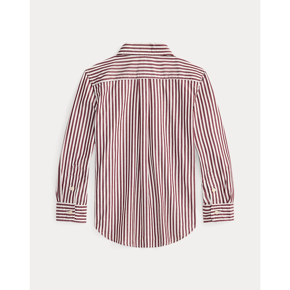 'Striped Cotton Poplin Shirt' für Jungen