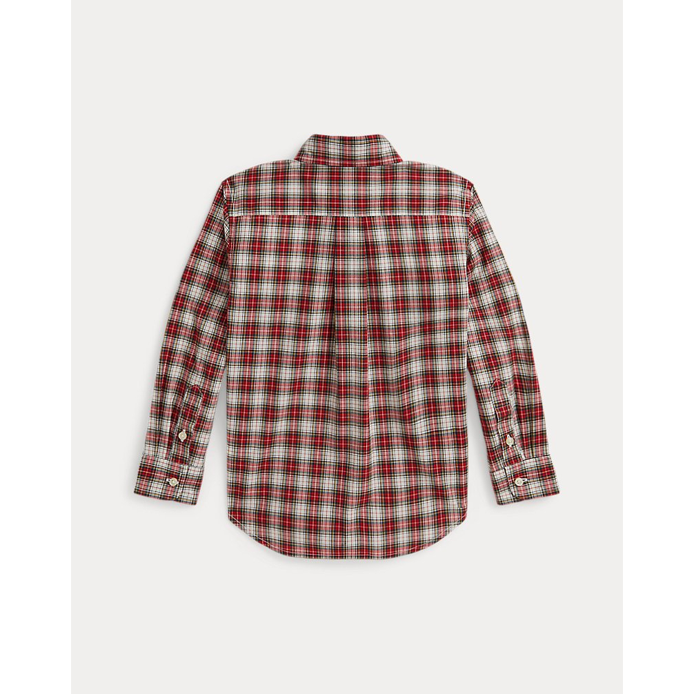 'Plaid Cotton Poplin Shirt' für Jungen