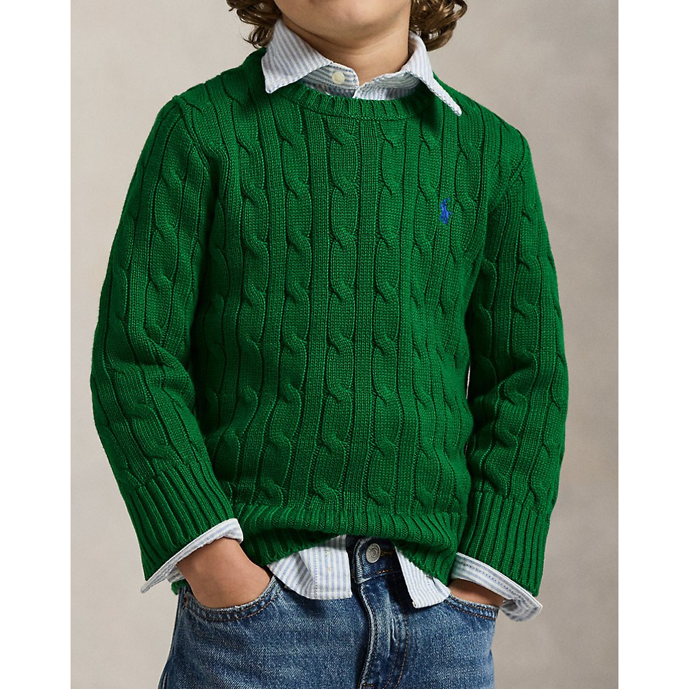 'Cable-Knit Cotton Sweater' für Jungen