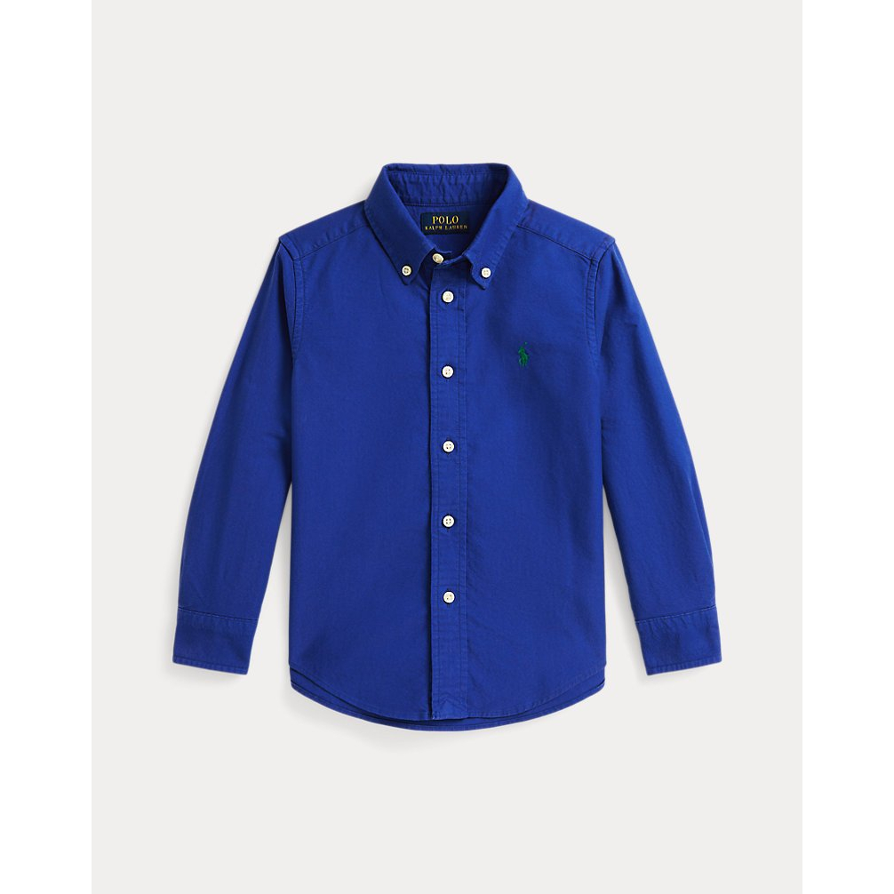 'Garment-Dyed Cotton Oxford Shirt' für Jungen