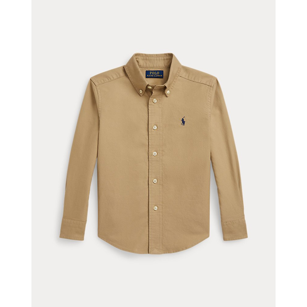 'Garment-Dyed Cotton Oxford Shirt' für Jungen