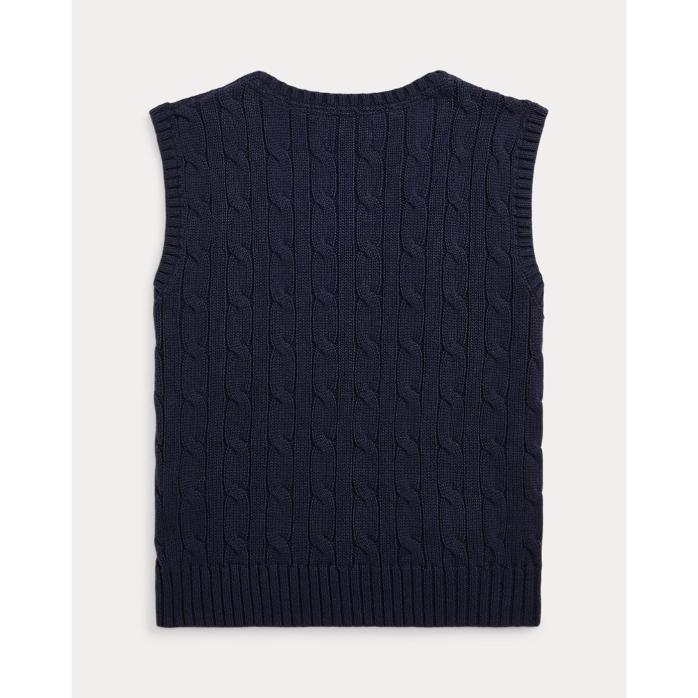 'Cable-Knit Cotton Sweater Vest' pour Garçons