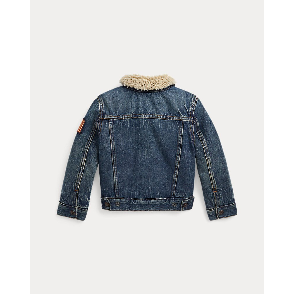 'Teddy Fleece–Lined Denim Trucker Jacket' pour Garçons