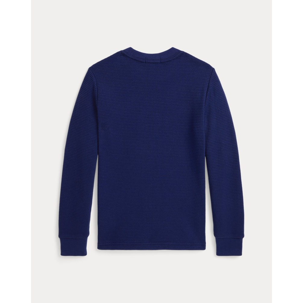 'Waffle-Knit Cotton Long-Sleeve Tee' für Jungen