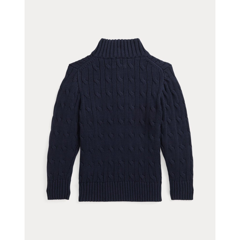 'Cable-Knit Cotton Quarter-Zip Sweater' für Jungen