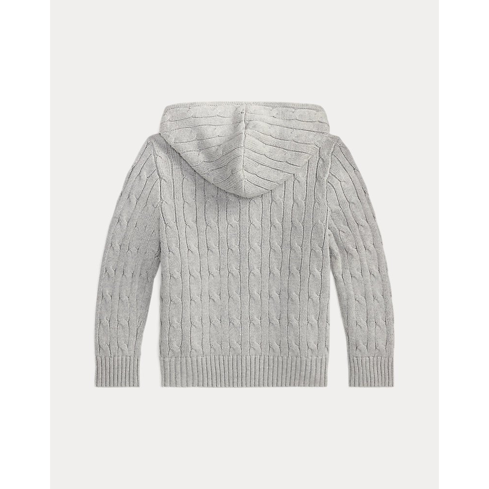 'Cable Cotton Hooded Full-Zip Sweater' für Jungen